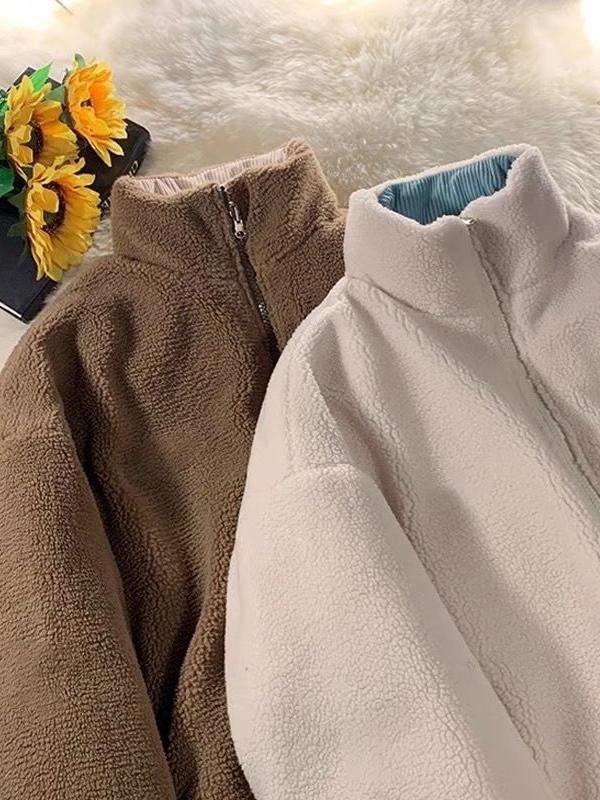 Vintage Wendbare Cordjacke mit Kontrastfarben