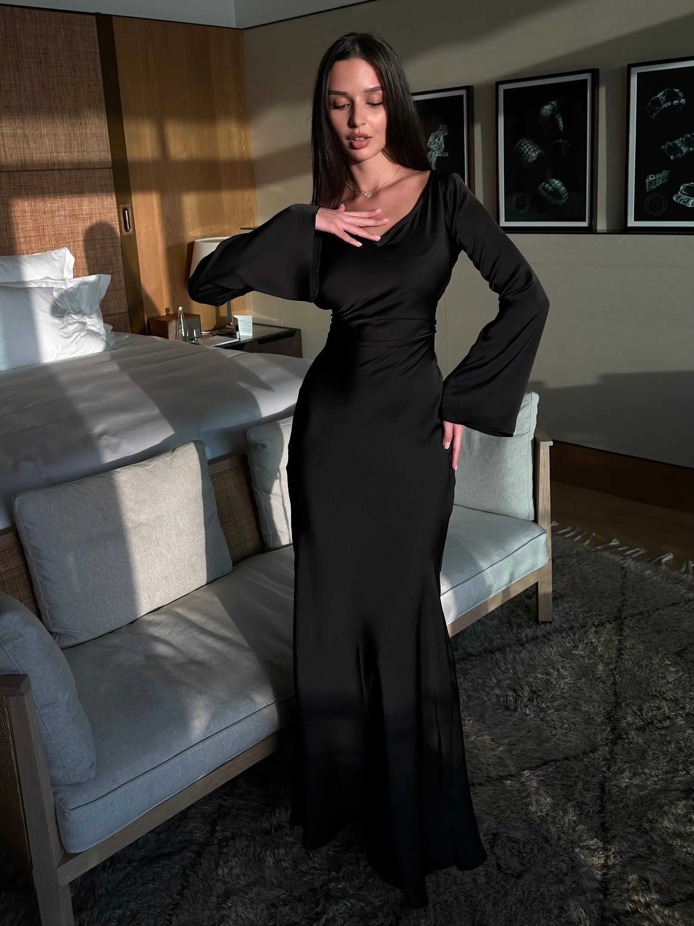 Damen Meerjungfrauen Stil Hochzeitsgast Kleid | Maxi