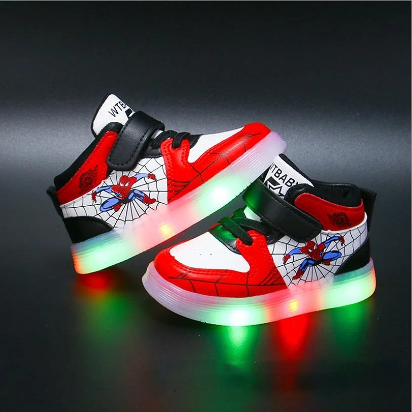 Kinder LED-Leuchtsohle Schuhe | mit Klettverschluss