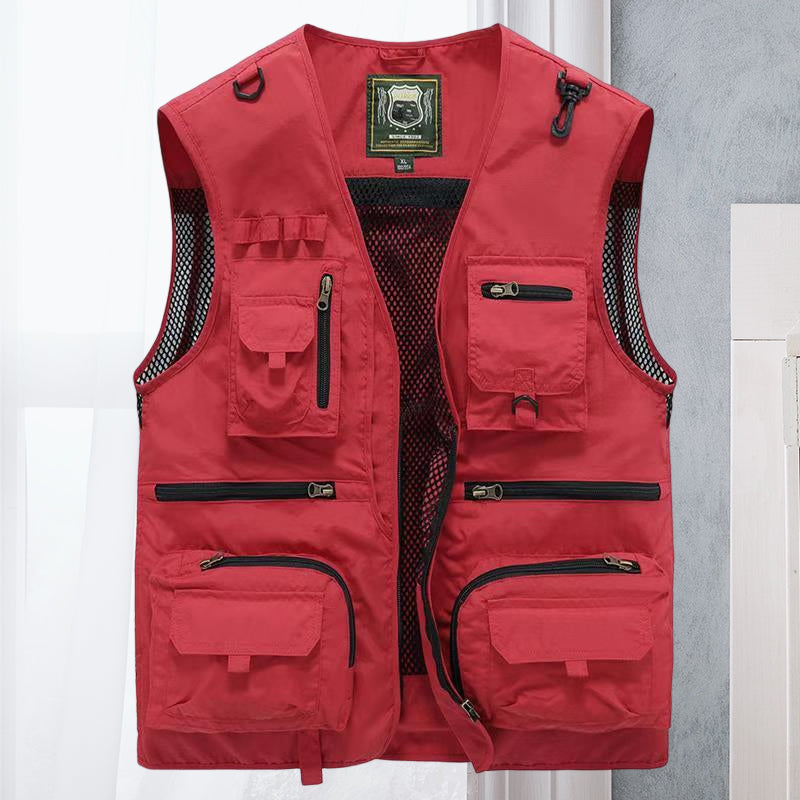 Herren Outdoor Angel und Wander Weste | Mehrere Taschen