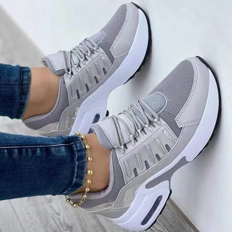 Damen Plateau Lauf Sneaker | Schnürverschluss