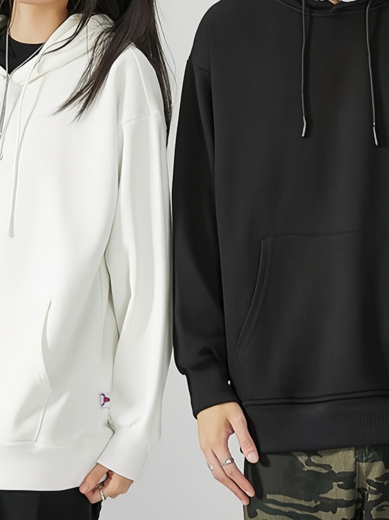 Basic Einfarbiger Oversize Hoodie Kapuzenpullover Unisex