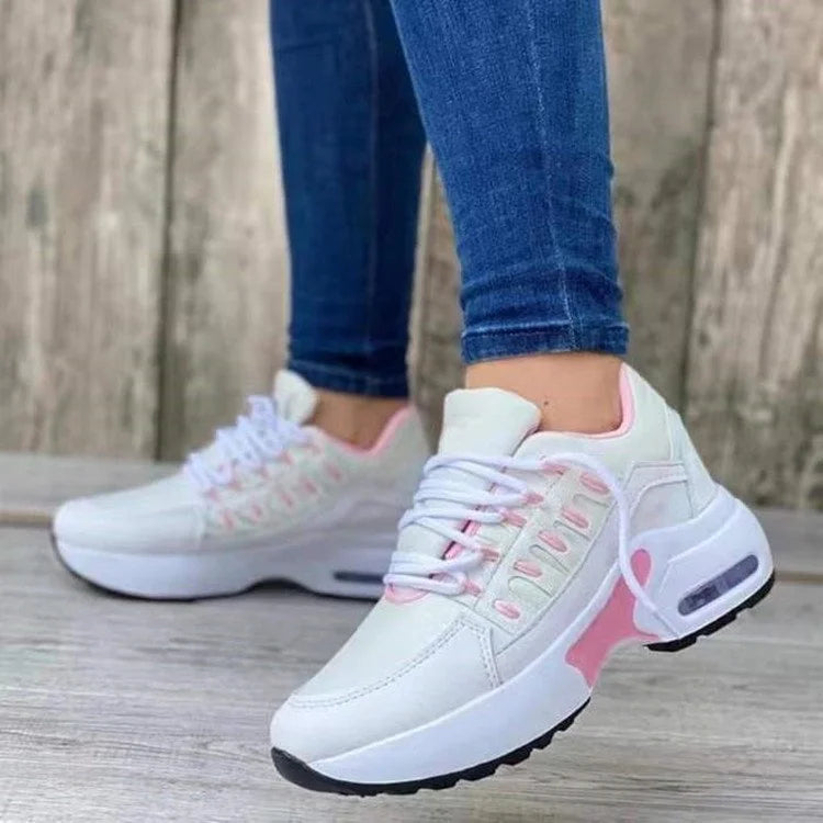 Damen Plateau Lauf Sneaker | Schnürverschluss