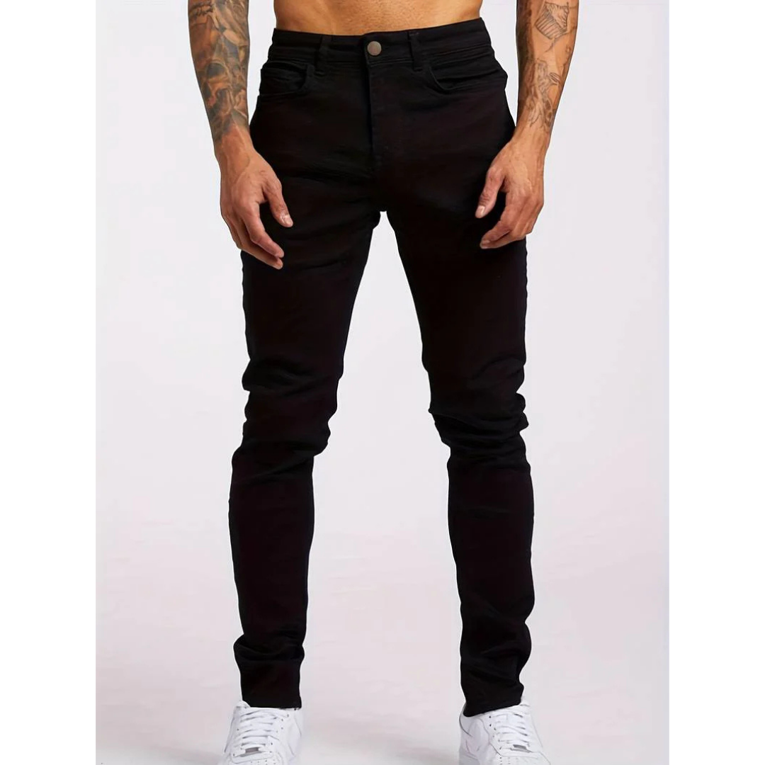 Herren Vintage Schlanke Passform Jeans | Lässig
