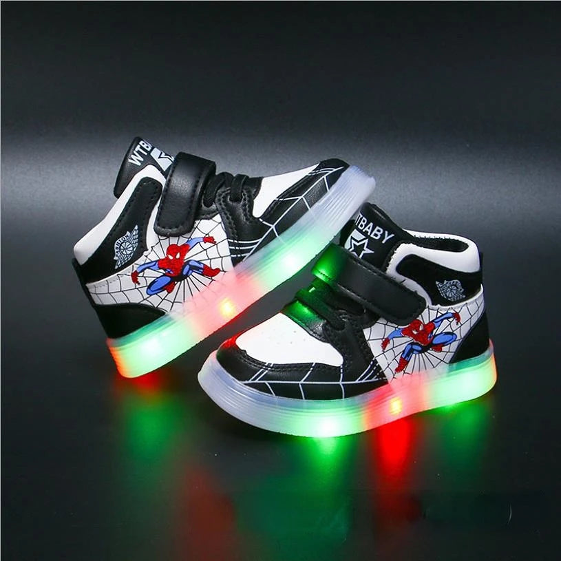 Kinder LED-Leuchtsohle Schuhe | mit Klettverschluss