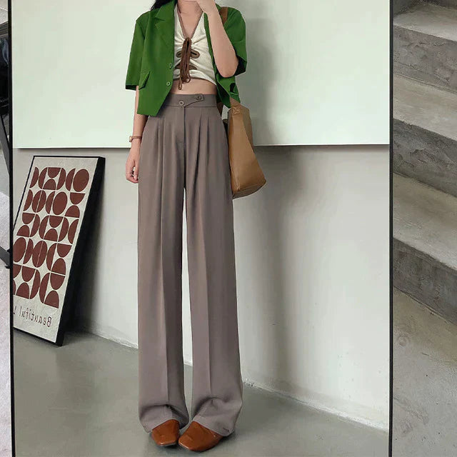 Damen Elegant High-Waist Hose | Lang