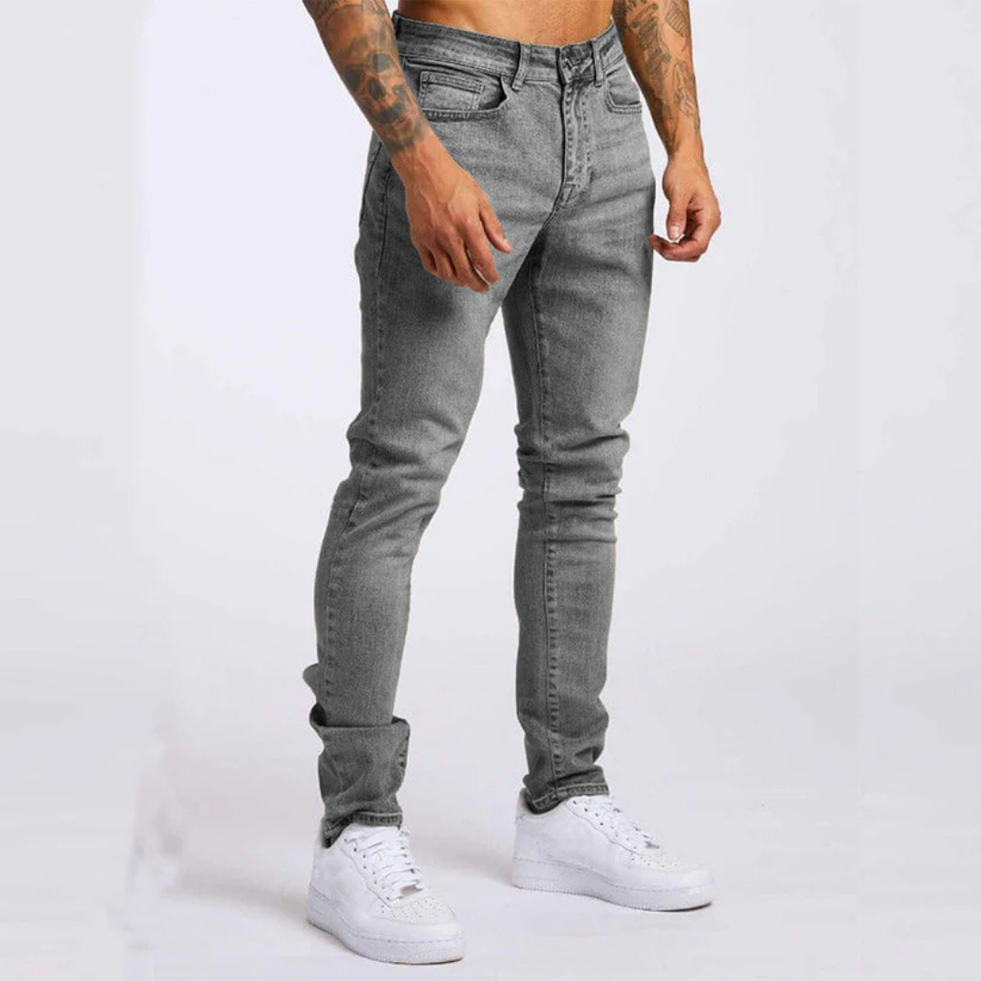 Herren Vintage Schlanke Passform Jeans | Lässig