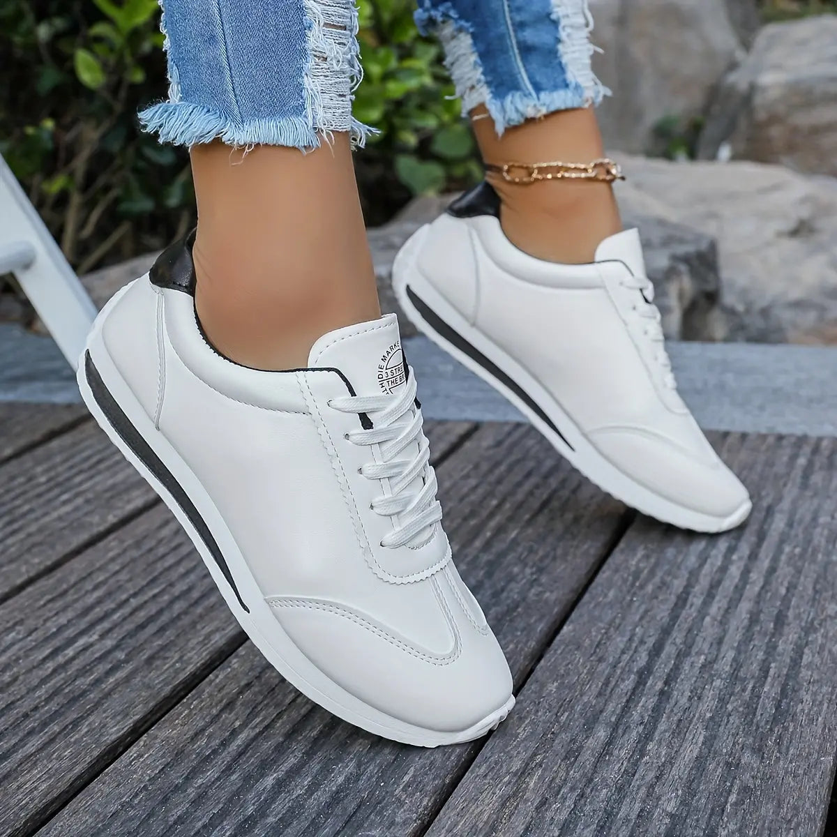 Damen Bequemer Sneaker | Weiß