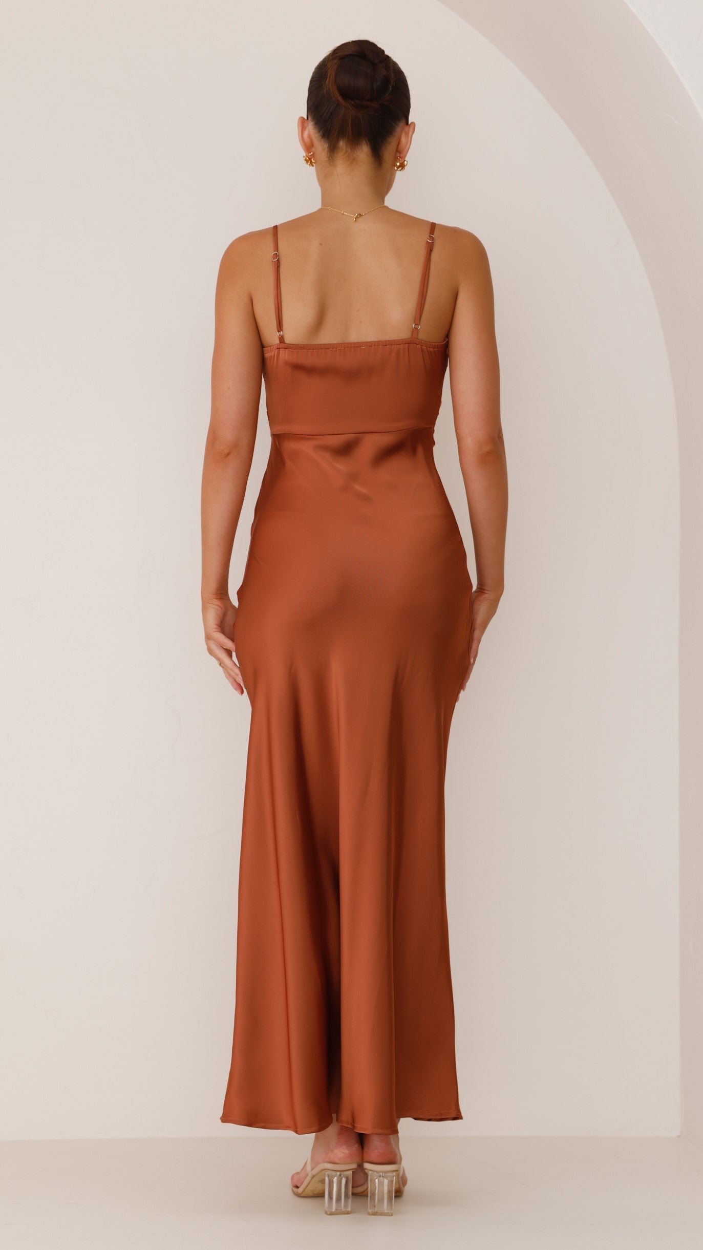 Damen Quadratischer Ausschnitt Hochzeitsgast Kleid | Maxi
