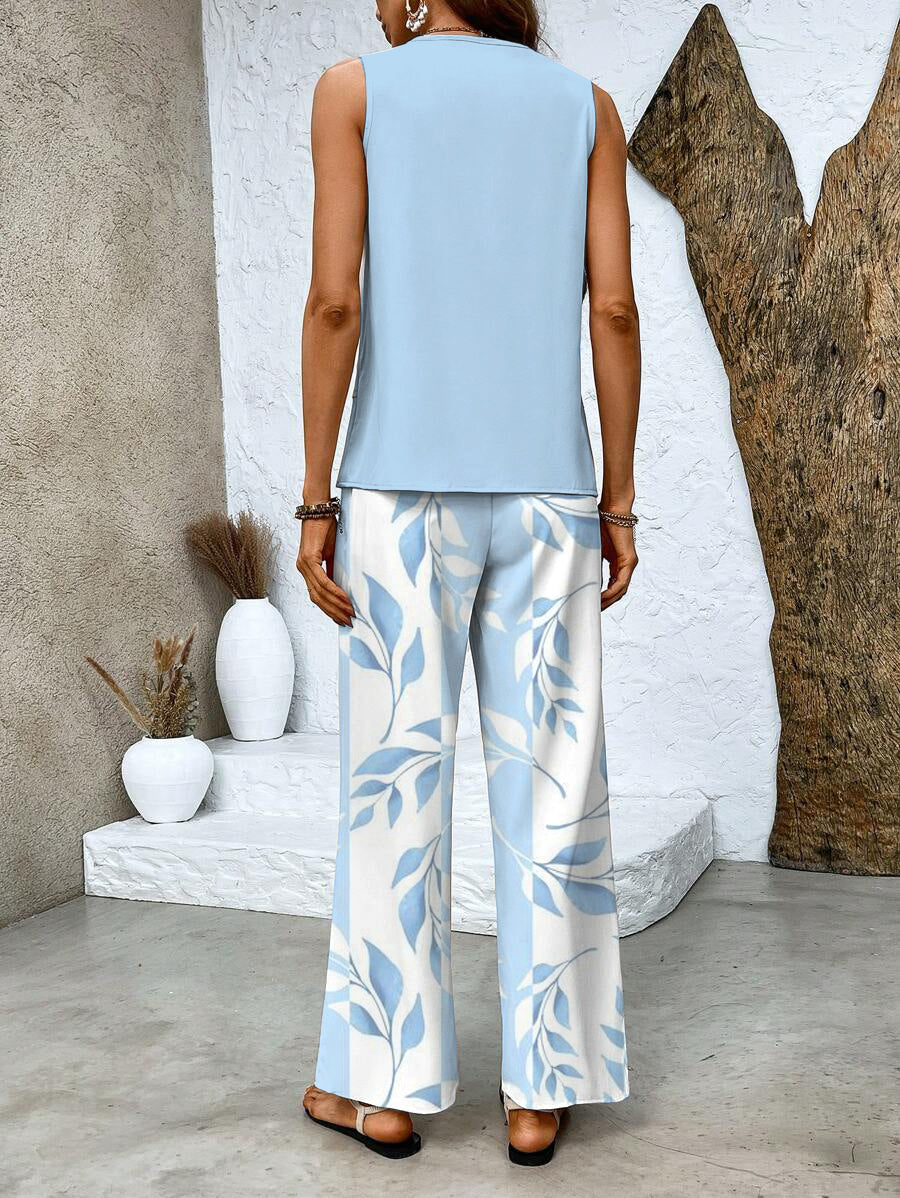 Damen Sommer Top und Hose | Zweiteilig Set