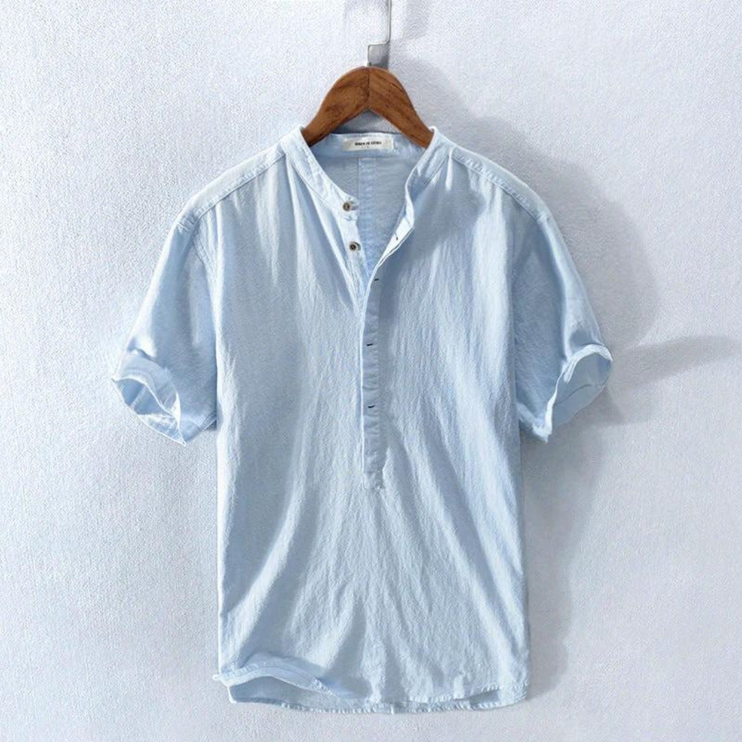 Herren Sommer Leinen Hemd | Kurzarm