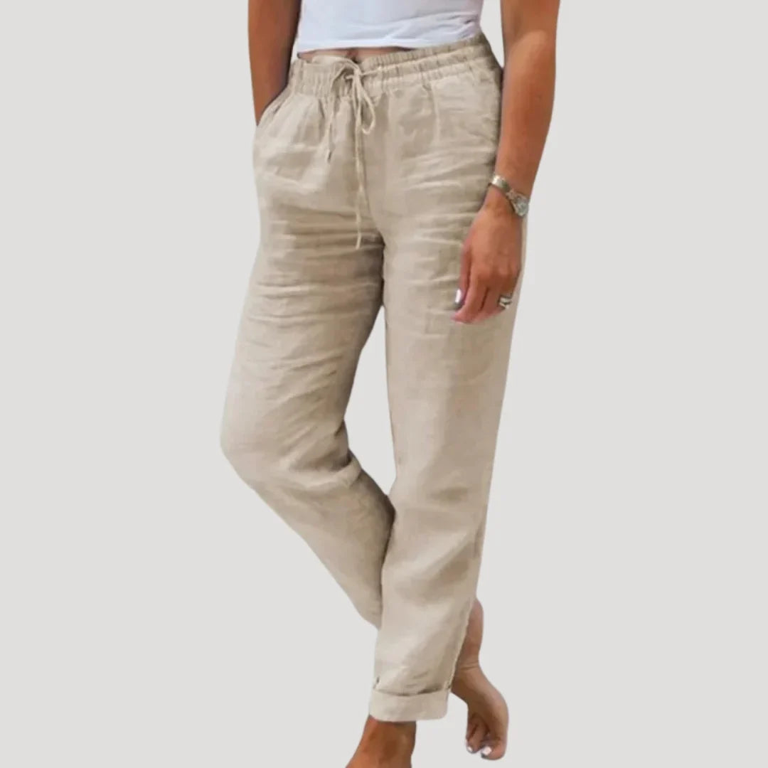 Damen Sommerhose mit Taschen | Gerades Bein