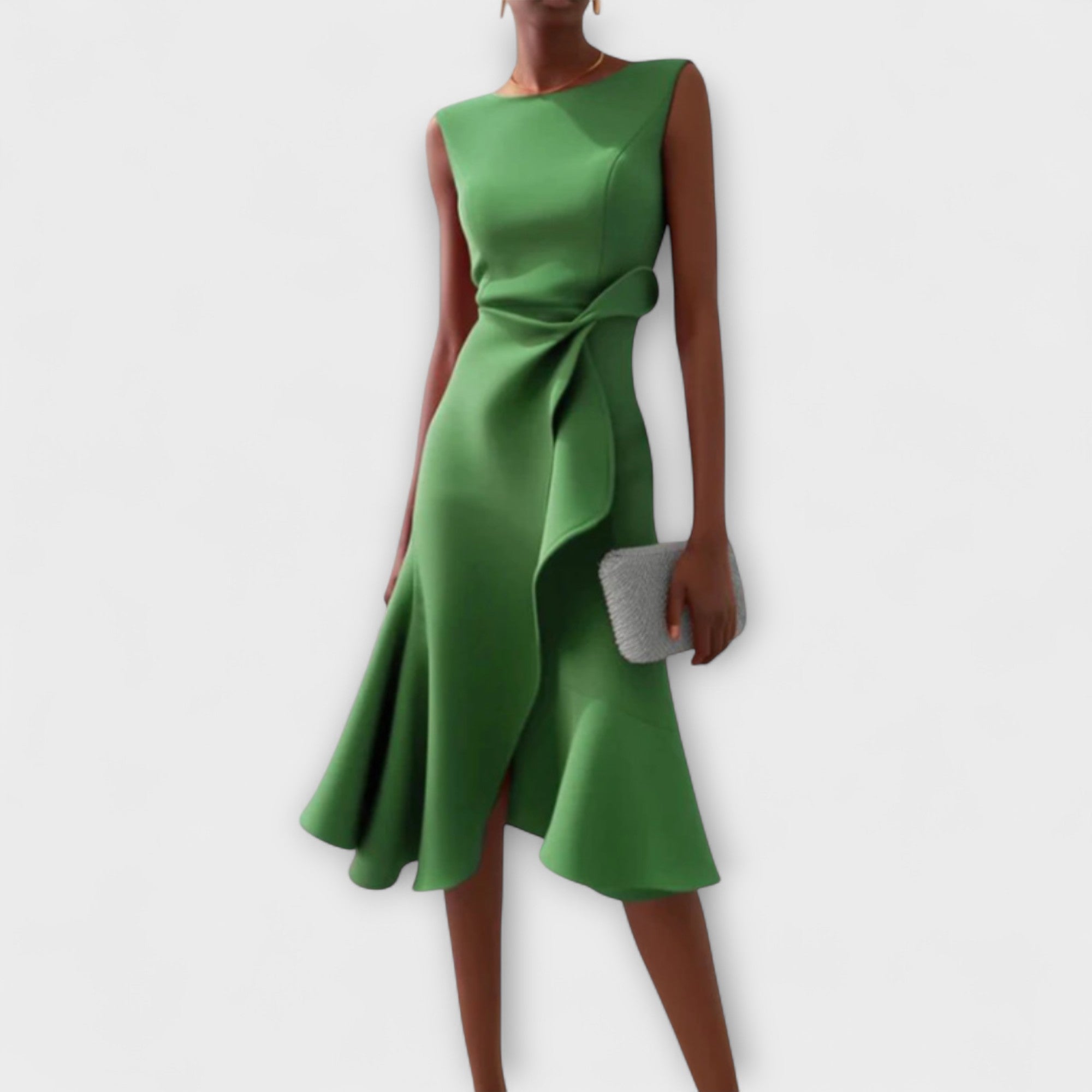 Damen Asymmetrisch Drapiertes Abendkleid | Midi