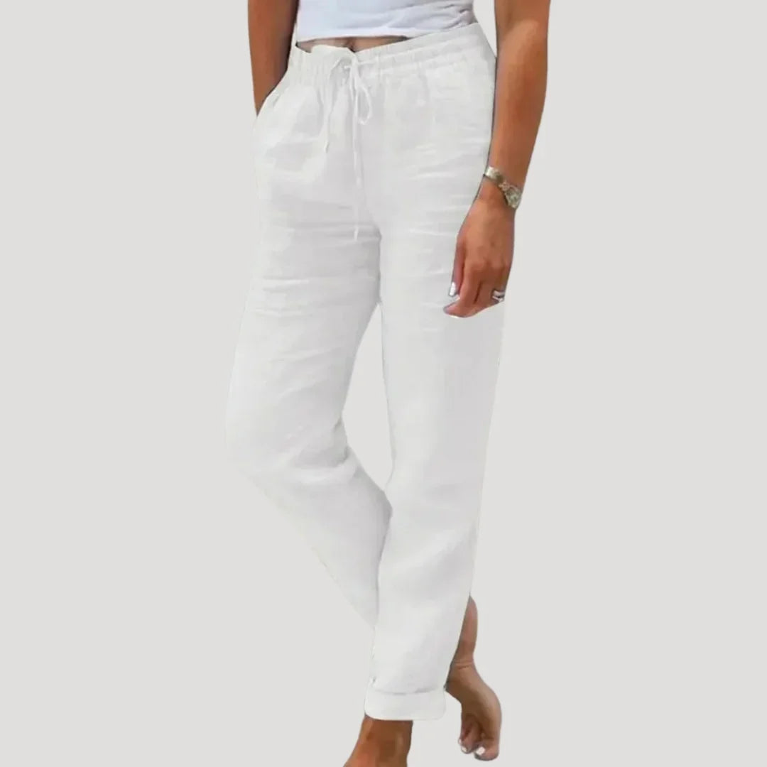 Damen Sommerhose mit Taschen | Gerades Bein