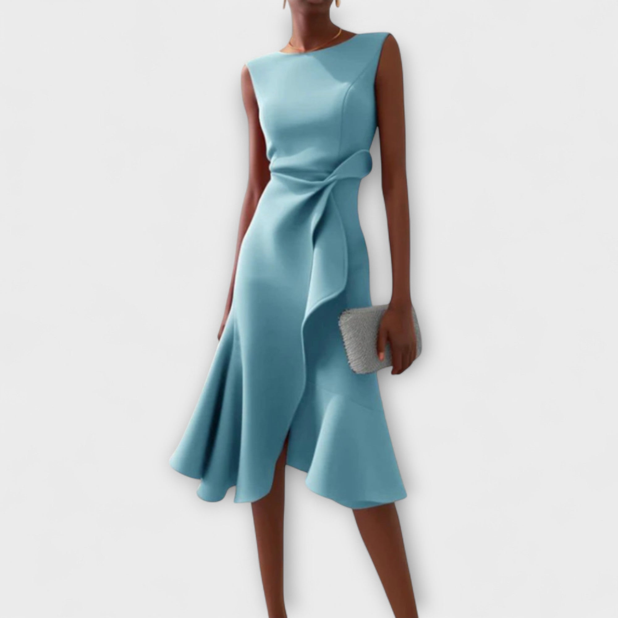 Damen Asymmetrisch Drapiertes Abendkleid | Midi