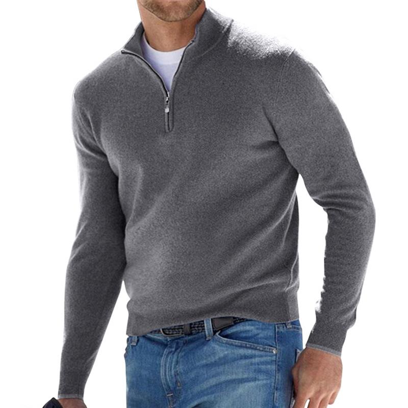 Herren Zipper Pullover | Kurz