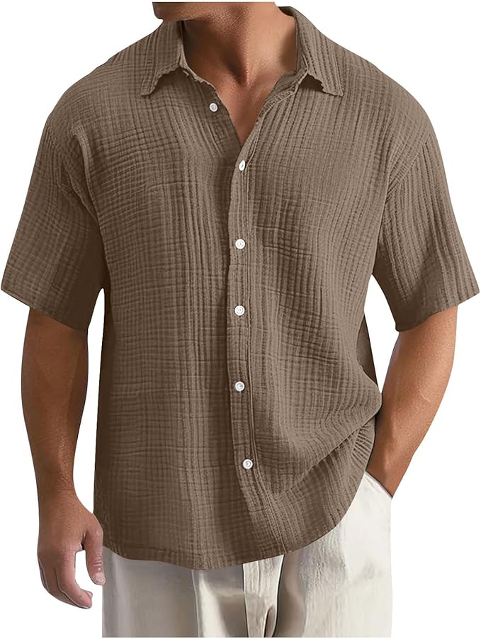 Herren Sommer Strand Hemd | Kurzarm