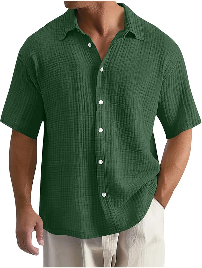 Herren Sommer Strand Hemd | Kurzarm