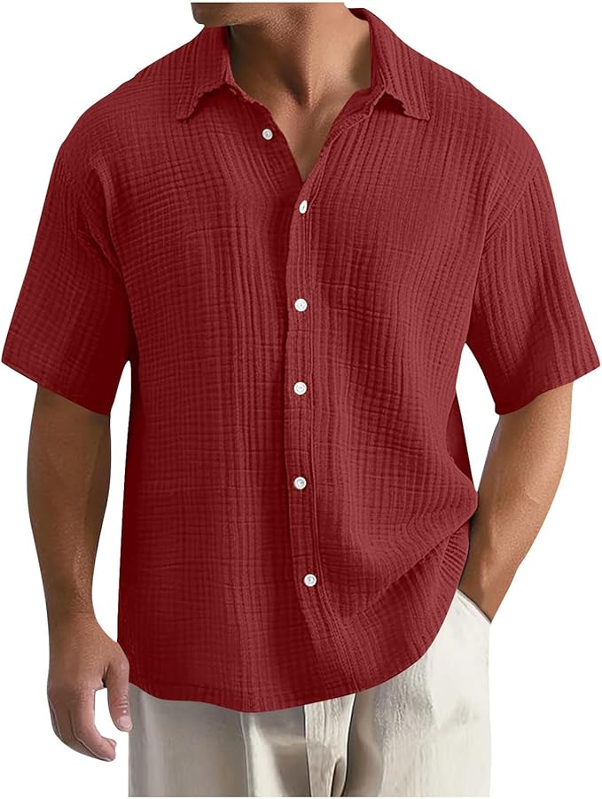 Herren Sommer Strand Hemd | Kurzarm