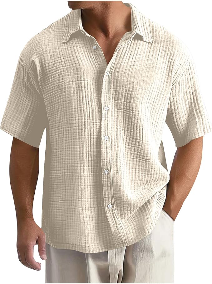 Herren Sommer Strand Hemd | Kurzarm