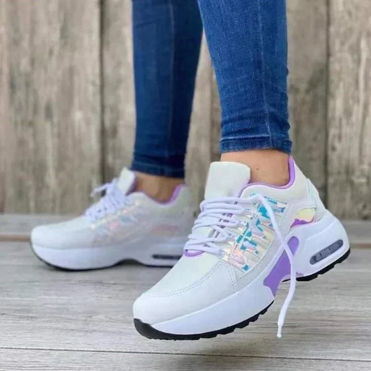 Damen Plateau Lauf Sneaker | Schnürverschluss