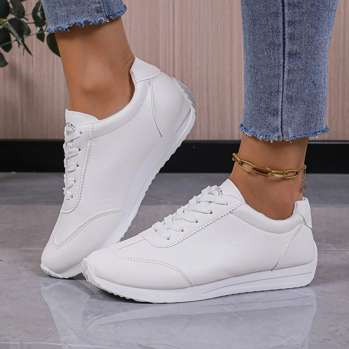 Damen Bequemer Sneaker | Weiß