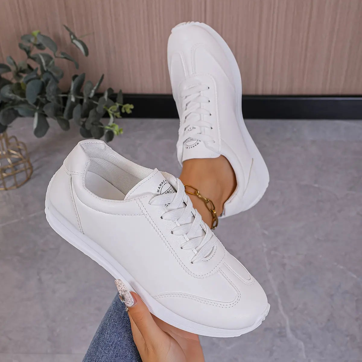 Damen Bequemer Sneaker | Weiß
