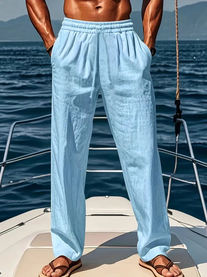 Herren Lang Leinenhose | Sommer