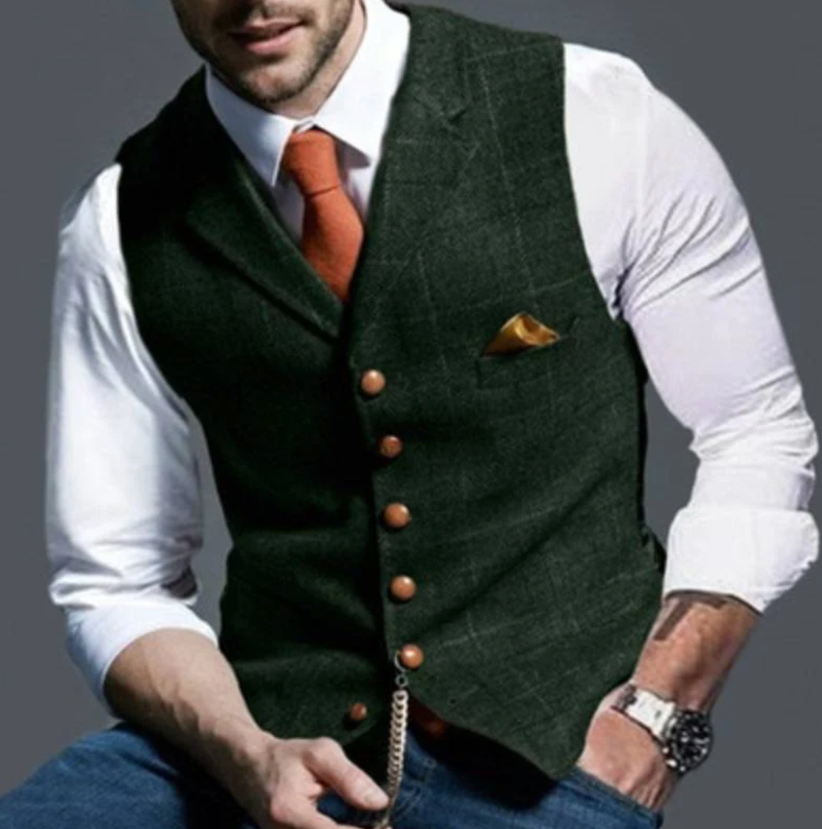 Herren Karomuster Weste | für Hochzeiten und Business