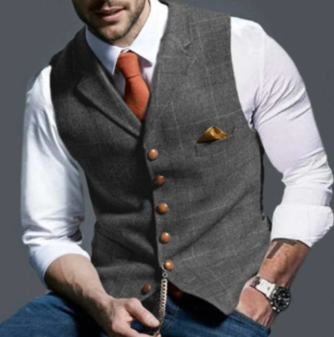 Herren Karomuster Weste | für Hochzeiten und Business