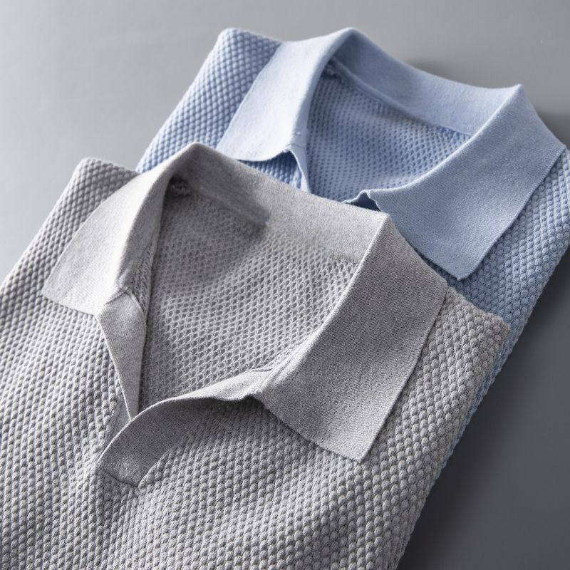 Herren V-Ausschnitt Polo-Shirt | Kurzarm