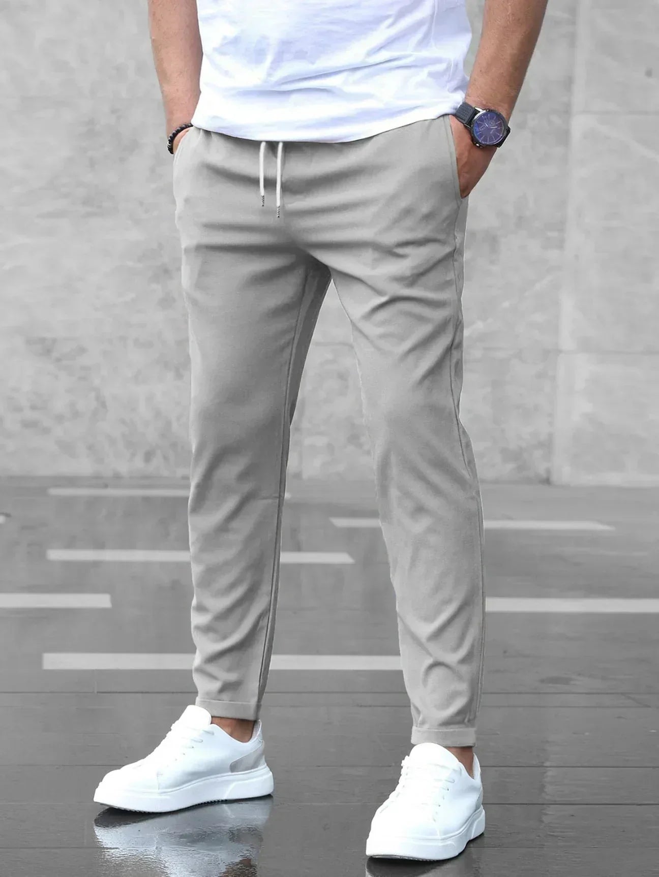 Herren Schlanke Passform Jogginghose | mit Kordelzug