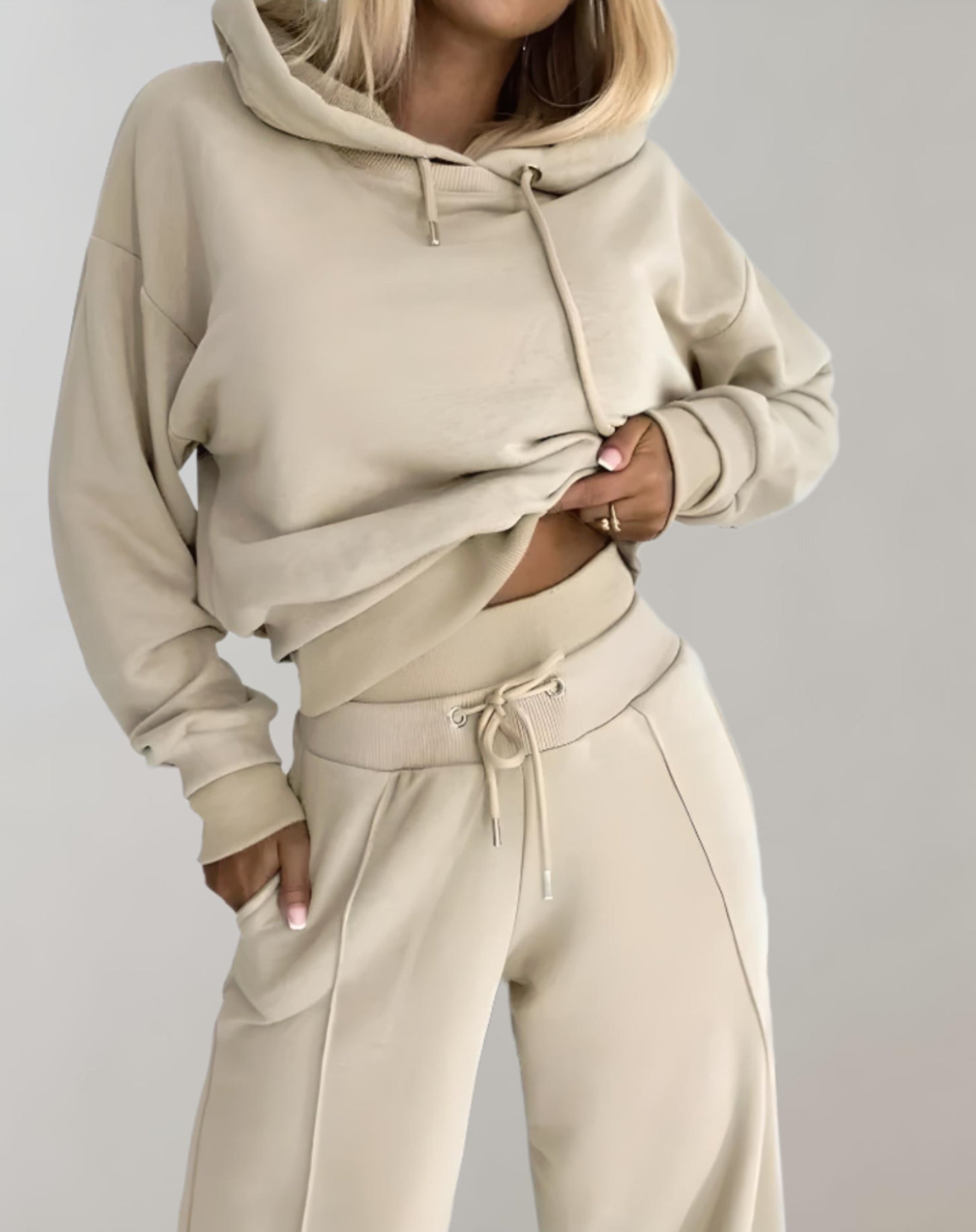 Damen Jogginganzug | Hose und Kapuzenpullover Set