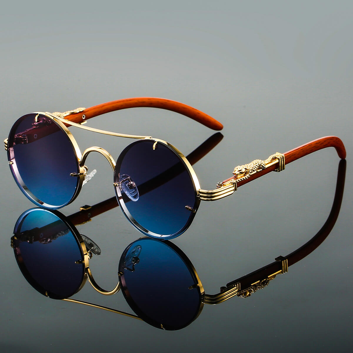 Herren Retro Runde Sonnenbrille | Sommer
