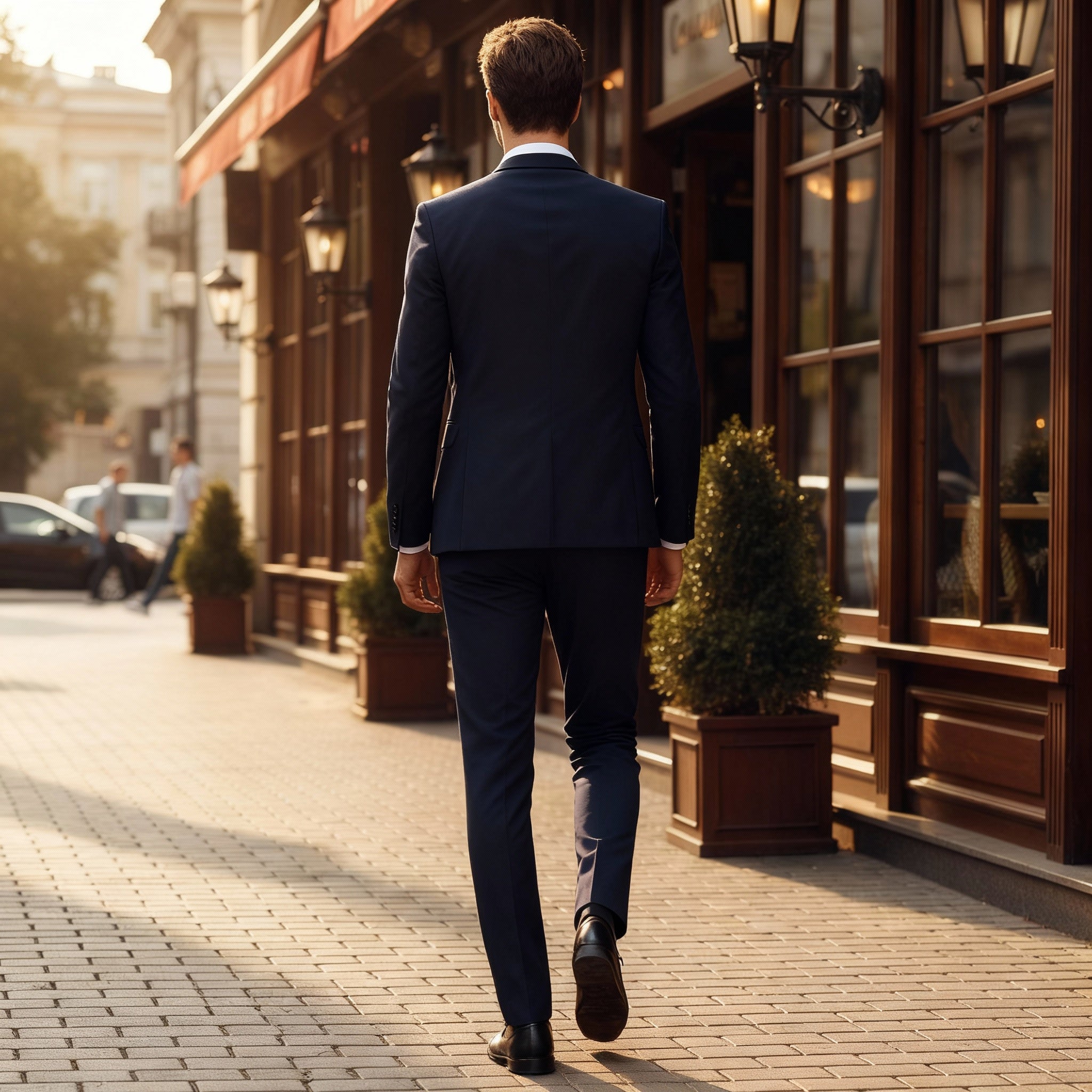 Herren Schmal Geschnitten Business Anzug | Zweiteiler