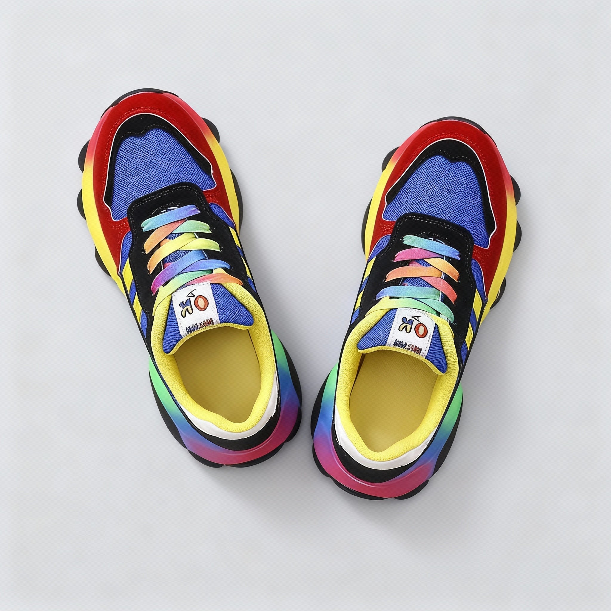 Damen Sportlich Bunte Sneaker | Plateau