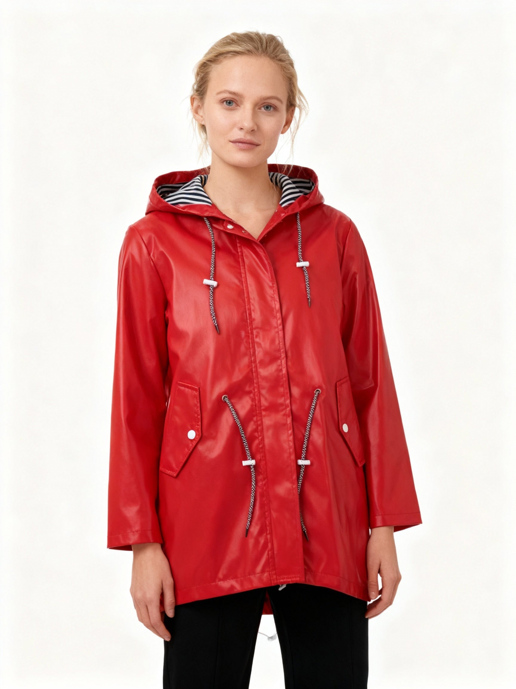 Damen Übergroße Regenjacke | Mit Kapuze