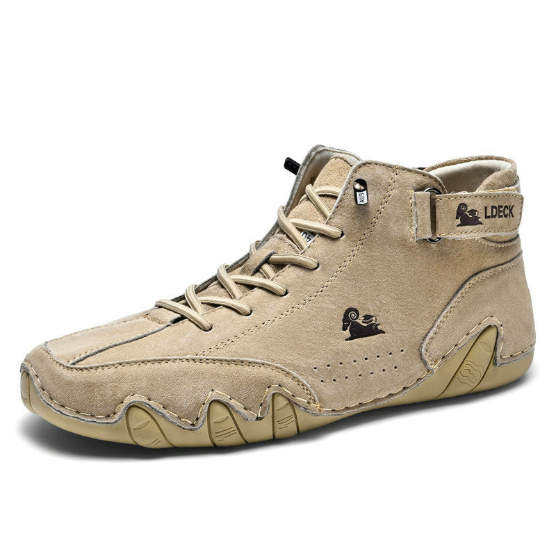 Herren High-Top Barfußschuhe | Schnür- und Klettverschluss