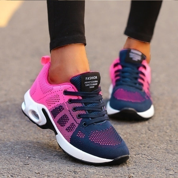 Damen Lauf und Gehen Sneaker | Plateau