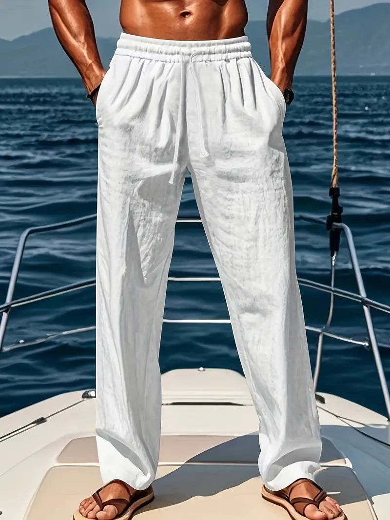 Herren Lang Leinenhose | Sommer