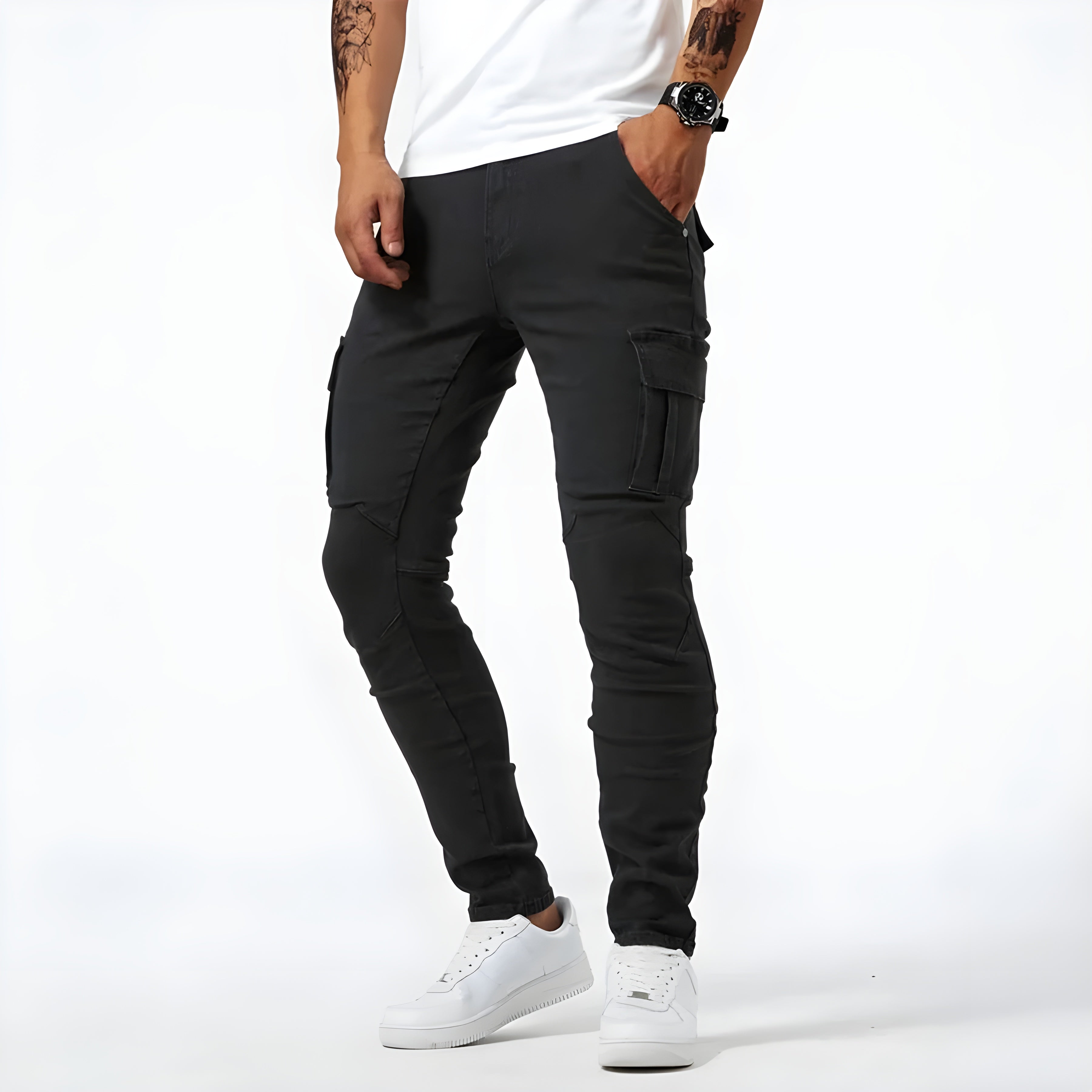 Herren Lässige Cargo Jeans | mit Mehreren Taschen