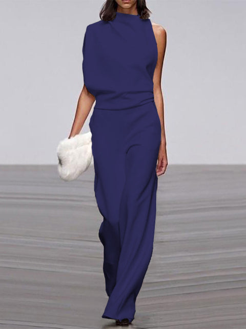 Damen Formeller Ein-Schulter Jumpsuit | Lässig