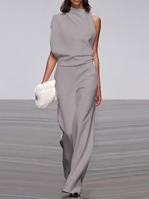 Damen Formeller Ein-Schulter Jumpsuit | Lässig