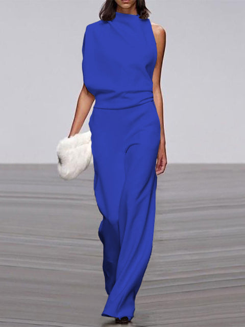 Damen Formeller Ein-Schulter Jumpsuit | Lässig