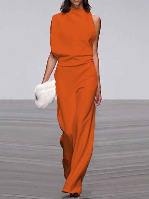 Damen Formeller Ein-Schulter Jumpsuit | Lässig