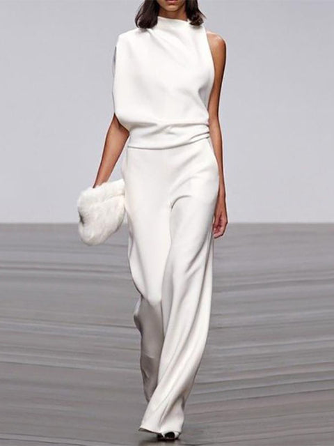 Damen Formeller Ein-Schulter Jumpsuit | Lässig