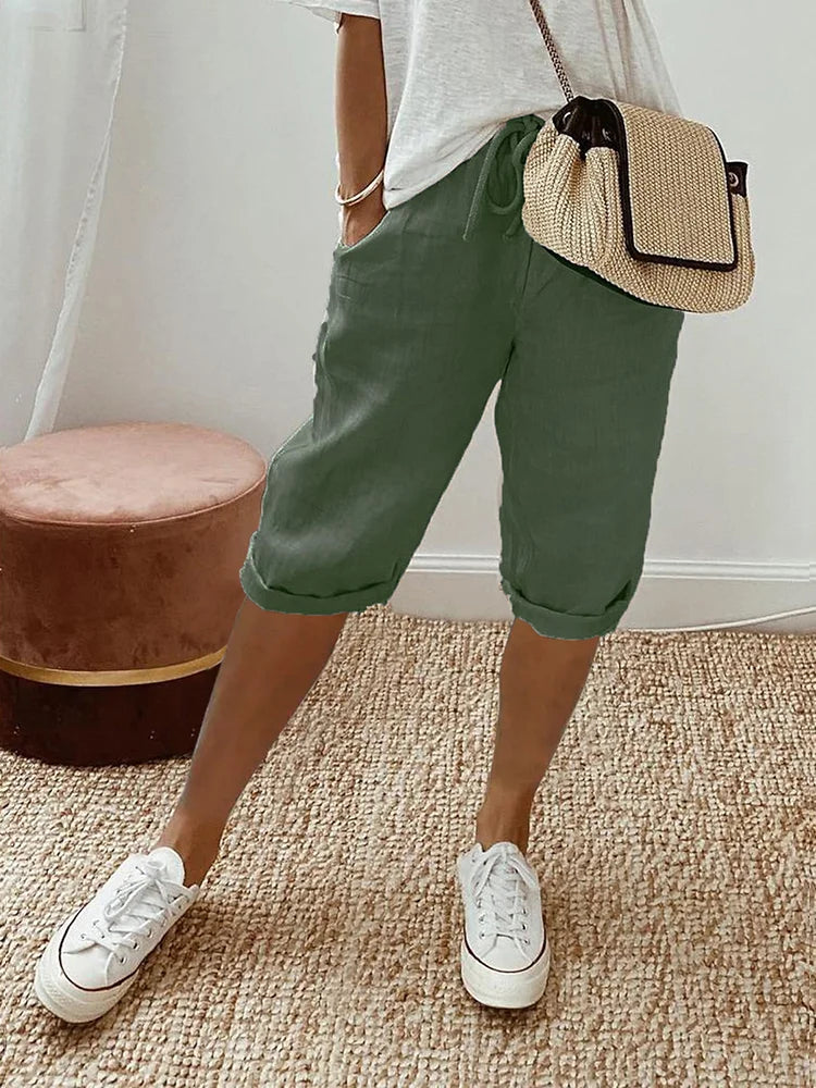 Damen Lässige Lockere Passform Shorts | mit Kordelzug