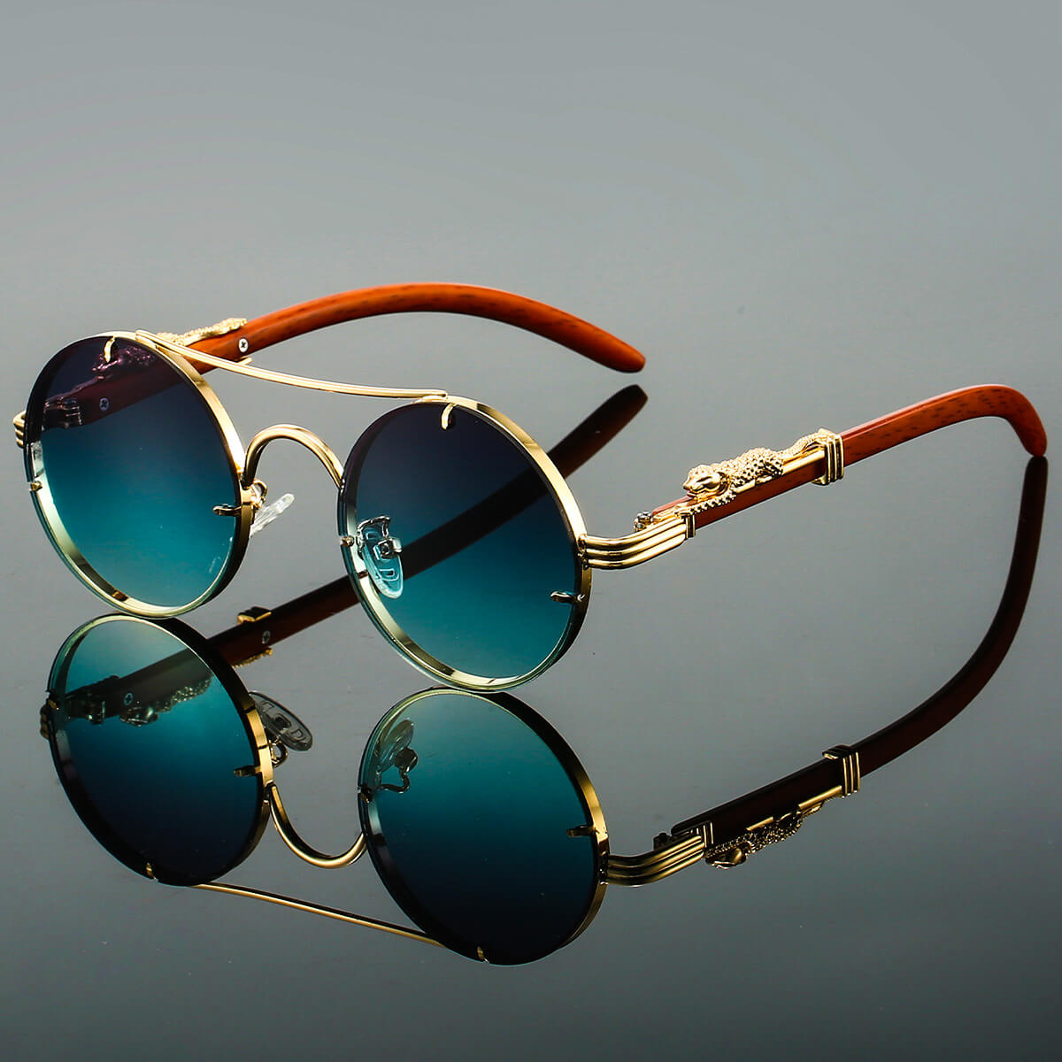 Herren Retro Runde Sonnenbrille | Sommer