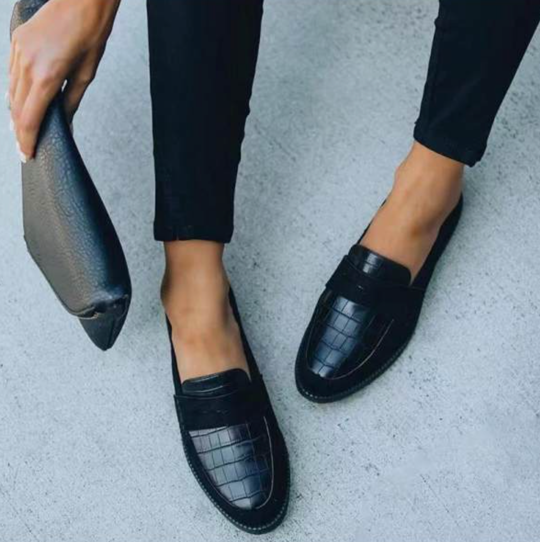 Damen Bequem Loafers | Schwarz