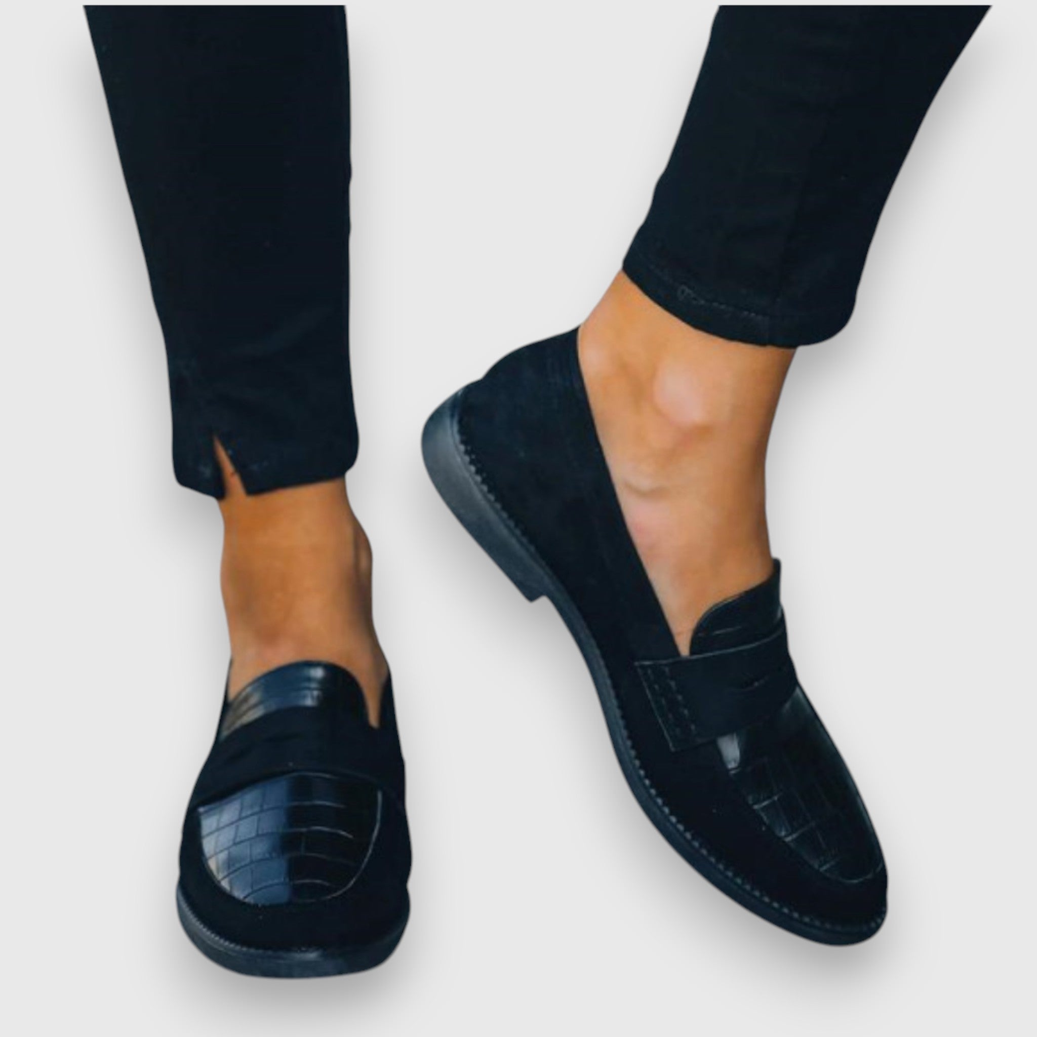 Damen Klassische Schwarze Loafer | Reinschlüpfen